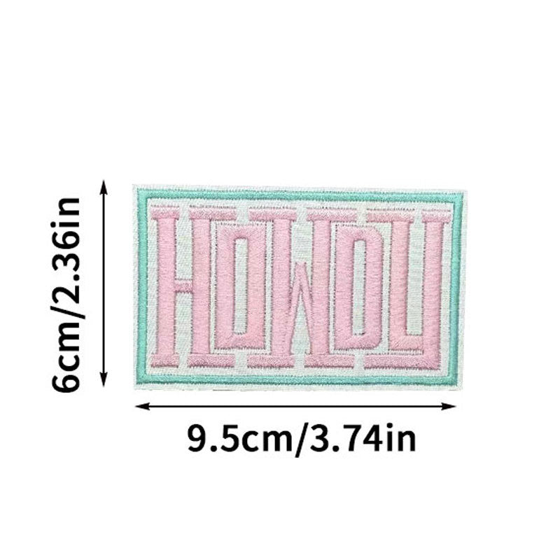 Wholesale 2pcs/pack Seam Free Self-adhesive Rectangular Seam Free Washable Denim Embroidery Accessory Cloth Sticker FS